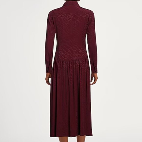 Pinko Midi Shirt Dress With Fluid Logo - Picture 3 of 7